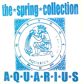 photo of the hand printed Aquarius Album Cover of 1999